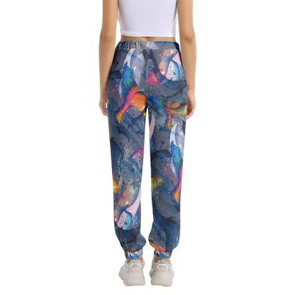 WHALE WONDER Elastic Waist Tapered Sweatpant