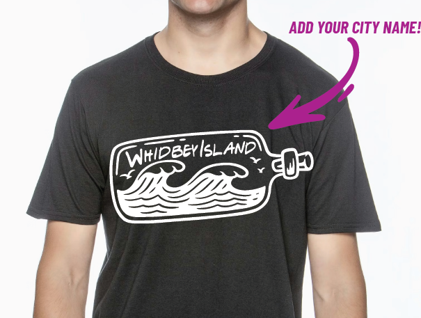 WHIDBEY SEA BOTTLE : SHIRTS AND HOODIES - WHOLESALE