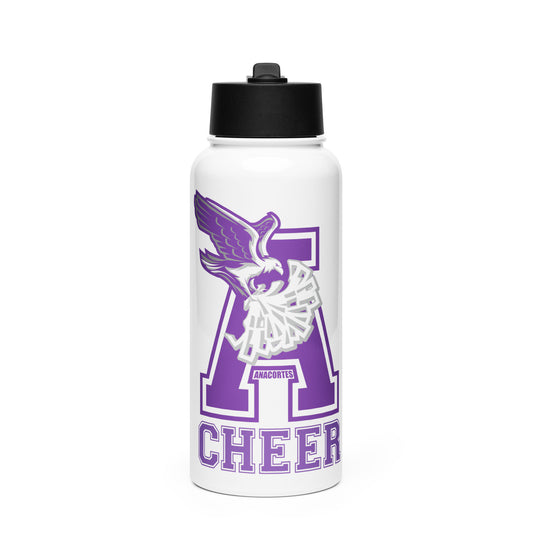 SEAHAWKS CHEER Stainless steel water bottle with a straw lid