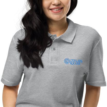 CHANDLER'S SQUARE EMBORDERED Unisex pique polo shirt